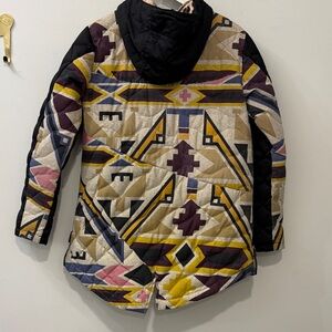 Burton Lamb Collaboration Patterned on Back Black On Front Hooded Jacket